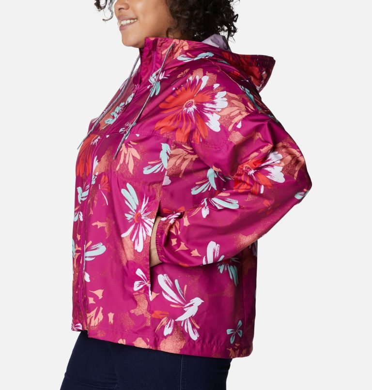 Women's Columbia Flash Challenger Novelty Windbreaker Jackets Flower | Plus Size CA-K5L13